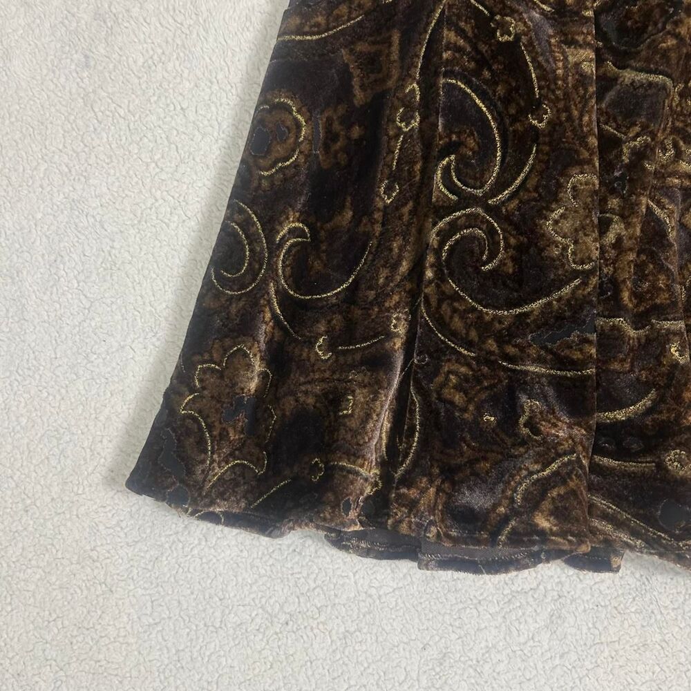 Coldwater Creek Velveteen Whimsigoth Paisley Skirt - Picture 2 of 3